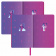 картинка Ежедневник недатированный А5 (138х213 мм), BRAUBERG VISTA, под кожу, гибкий, 136 л., "Ultraviolet", 111988 в разных цветах с печатью логотипа.