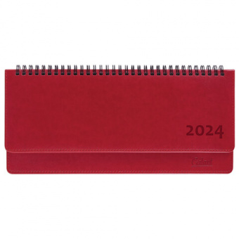 картинка Планинг датированный 2024 305х140 мм, GALANT "Ritter", под кожу, красный, 114820 в разных цветах с печатью логотипа.