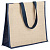 картинка Холщовая сумка для покупок Bagari с синей отделкой от магазина PapriQ