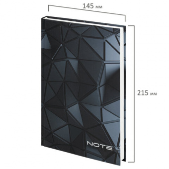 картинка Ежедневник недатированный А5 (145х215 мм), ламинированная обложка, 128 л., STAFF, "3D Triangles", 113527 в разных цветах с печатью логотипа.