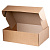 картинка Подарочная коробка универсальная средняя, крафт в разных цветах с печатью логотипа.