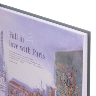 картинка Ежедневник недатированный А5 (145х215 мм), ламинированная обложка, 128 л., STAFF, "Love in Paris", 113531 в разных цветах с печатью логотипа.