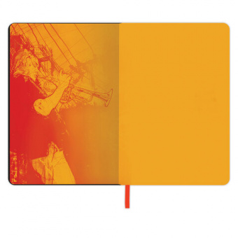 картинка Блокнот А5 (143x210 мм), BRAUBERG VISTA "Jazz", под кожу, гибкий, 80 л., 112089 в разных цветах с печатью логотипа.