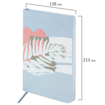картинка Ежедневник недатированный А5 (138х213 мм), BRAUBERG VISTA, под кожу, гибкий, 136 л., "Botanica", 112011 в разных цветах с печатью логотипа.