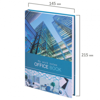 картинка Ежедневник недатированный А5 (145х215 мм), ламинированная обложка, 128 л., STAFF, "Office", 113530 в разных цветах с печатью логотипа.