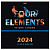 картинка Календарь настенный перекидной на 2024 г., 6 л., 30х30 см, Эконом, "Четыре стихии", HATBER, 6Кнп4_29798 в разных цветах с печатью логотипа.