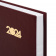 картинка Ежедневник датированный 2024 145х215 мм, А5, STAFF, обложка бумвинил, бордовый, 115136 в разных цветах с печатью логотипа.