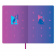 картинка Блокнот А5 (143x210 мм), BRAUBERG VISTA "Ultraviolet", под кожу, гибкий, 80 л., 112061 в разных цветах с печатью логотипа.